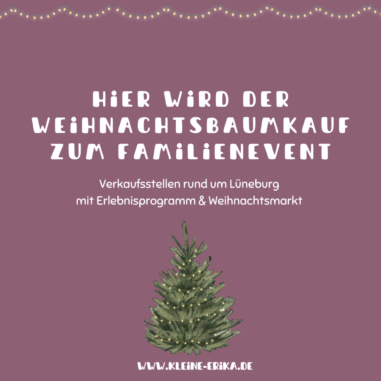 Weihnachtsbaum kaufen Lüneburg mit Event