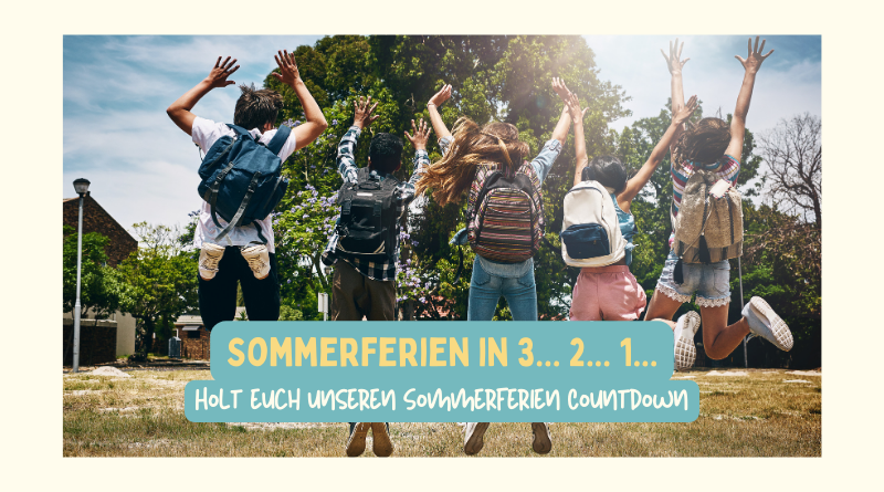 Gestalte ganz einfach einen Sommerferien Countdown für dein Kind - kostenloser Download