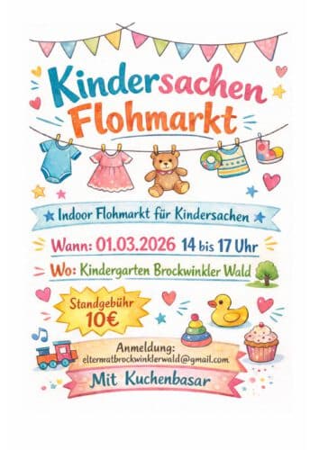 Flohmarkt für Kindersachen im Kindergarten