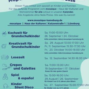 mosaique für Kinder – Herbst 2026
